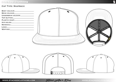 Snapback Hat Template