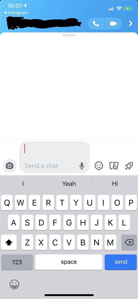 Snapchat Texting Template