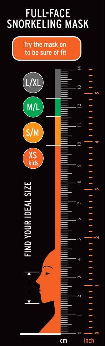 Snorkel Mask Size Chart