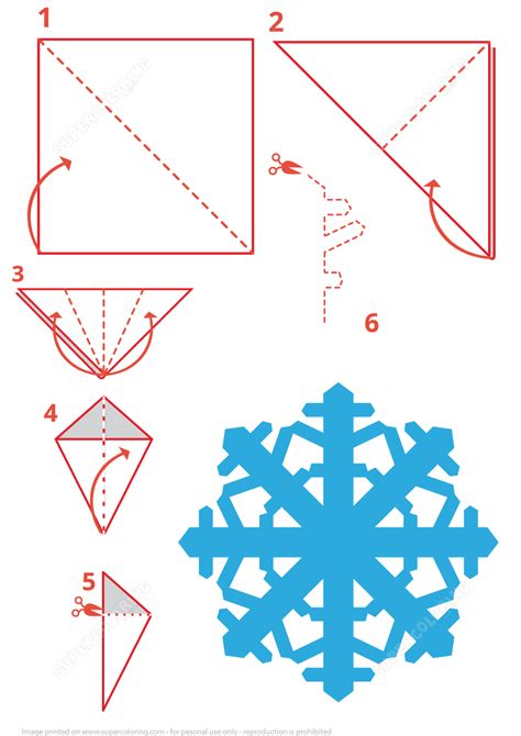Snowflake Template Fold And Cut
