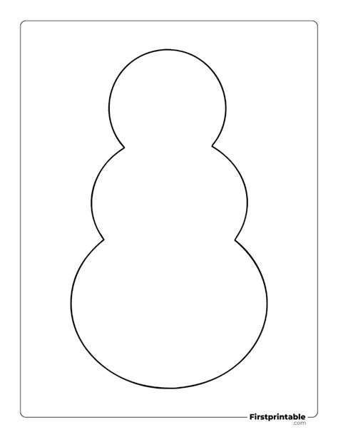 Snowman Blank Template