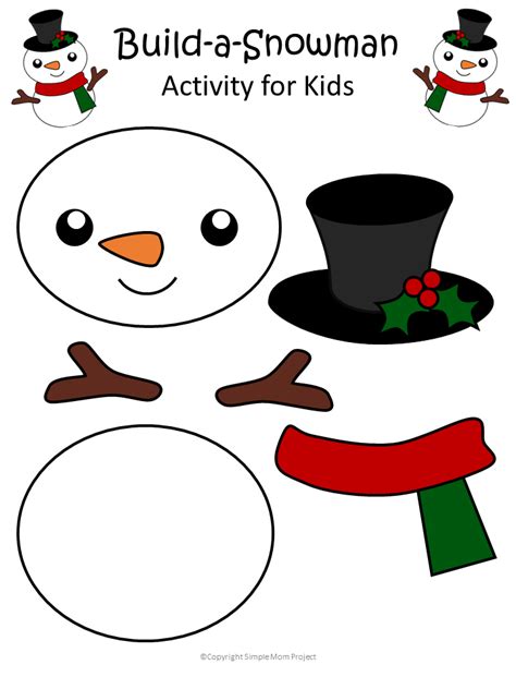 Snowman Craft Template