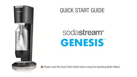 Sodastream Genesis Instruction Manual