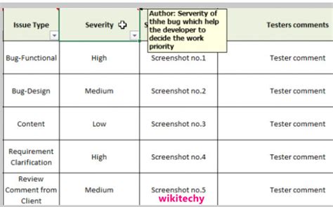 Software Bug Template