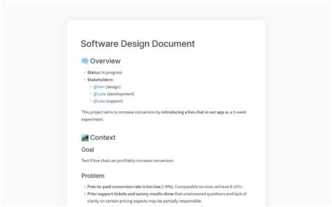 Software Design Description Template