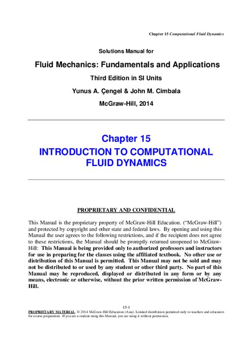 Solution Manual Computational Fluid Dynamics Hoffman