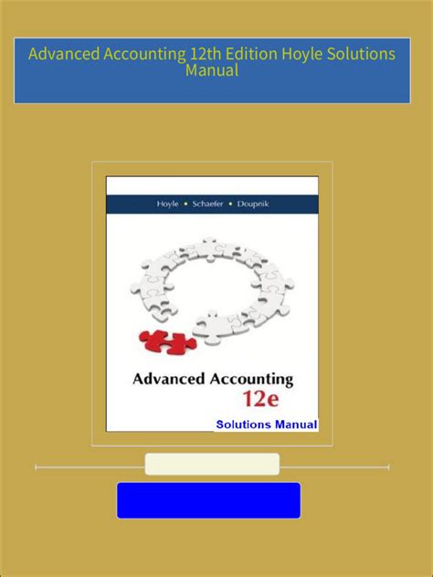 Solutions Manual Advanced Accounting Hoyle