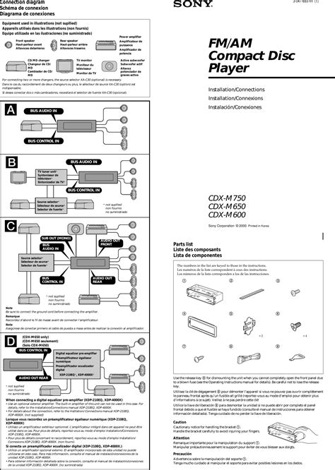 Sony Cdx M600 Wiring Diagram