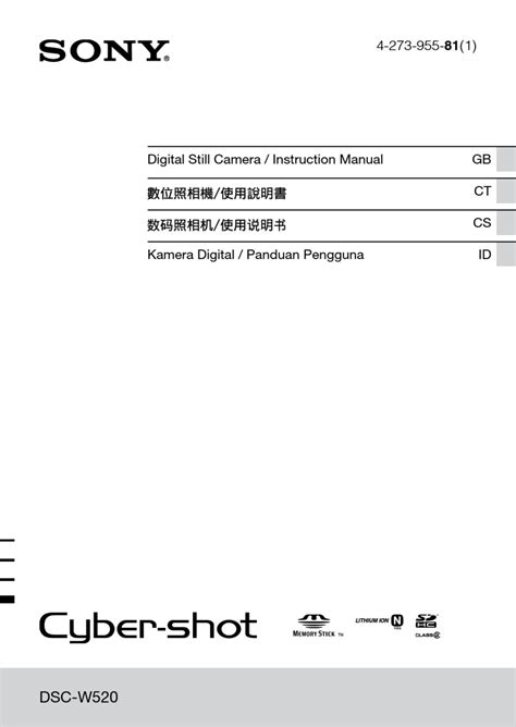 Sony Cyber Shot Dsc W520 Service Manual Repair Guide