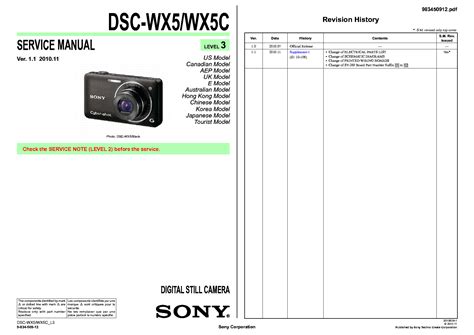 Sony Cybershot Dsc Wx5 Wx5c Service Manual Repair Guides