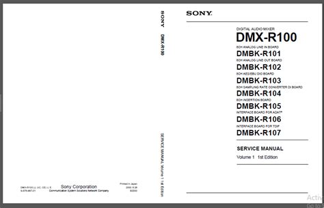 Sony Dmx R100 Service Manual Collection Of 2 Files