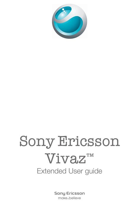 Sony Ericsson Vivaz Instructions Manual