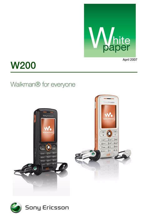 Sony Ericsson Walkman Owners Manual