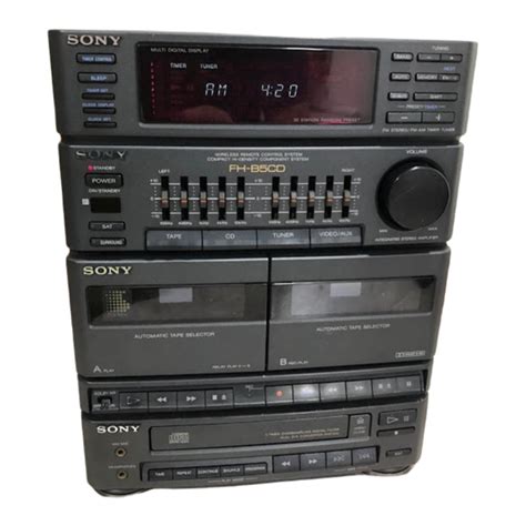 Sony Hcd H405 Compact Disc Deck Receiver Service Manual