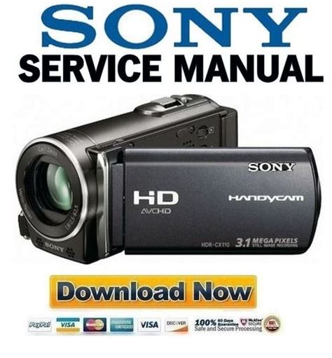 Sony Hdr Cx110 Cx110e Cx115e Cx116e Cx150 Cx150e Cx170 Service Manual Repair Guides Pack