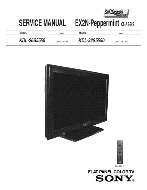 Sony Kdl 26s5550 Kdl 32s5550 Tv Service Manual