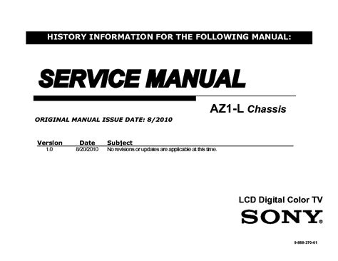 Sony Kdl 32ex715 40ex715 46ex715 Service Repair Manual