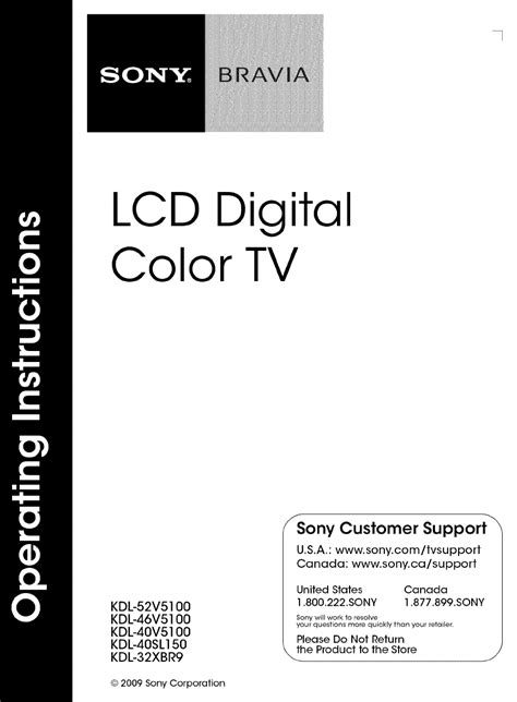 Sony Kdl 32xbr9 Service Manual Repair Guide