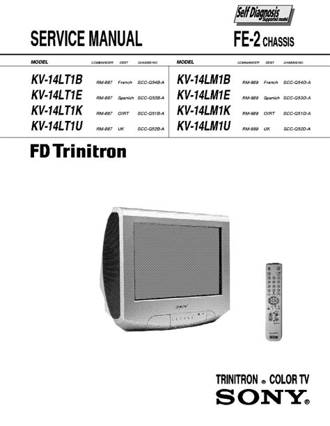 Sony Kv 14lt1 Kv 14lm1 Tv Service Manual