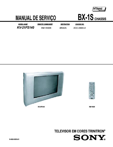 Sony Kv 21fs140 Tv Service Manual Download