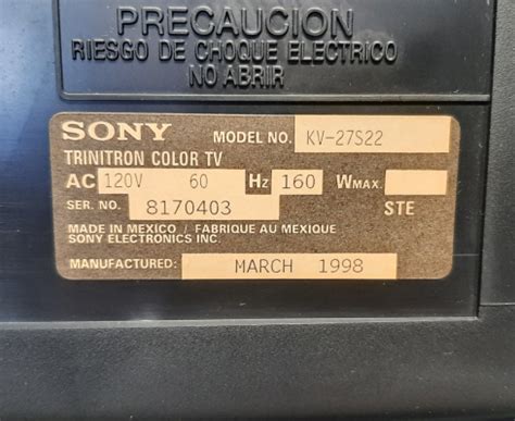 Sony Kv 27s22 26 36 Kv 29ps2 Rs22 2 6 Sd2 Trinitron Tv Service Manual Download