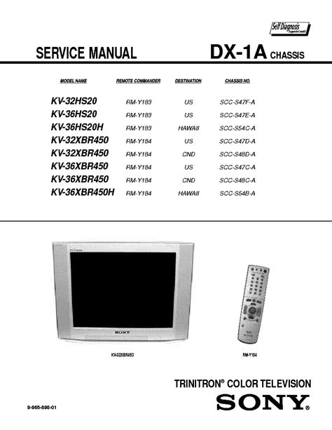 Sony Kv 32hs20 Trinitron Color Tv Service Manual Download