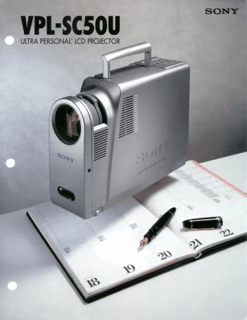 Sony Lcd Data Projector Vpl Sc50u Service Manual