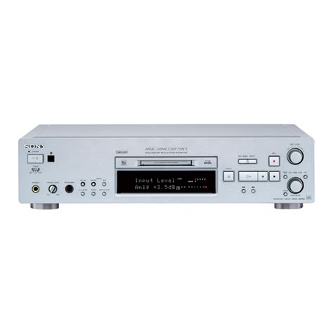 Sony Mds Jb980 Minidisc Deck Service Manual Download