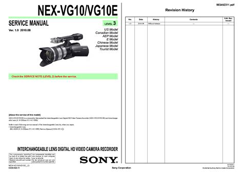 Sony Nex Vg10 Service Manual Repair Guide