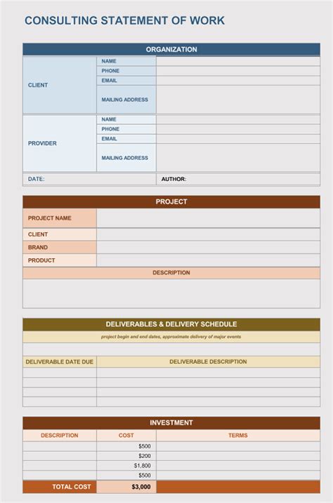 Sow Sample Template
