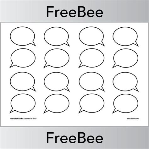 Speech Bubble Printable