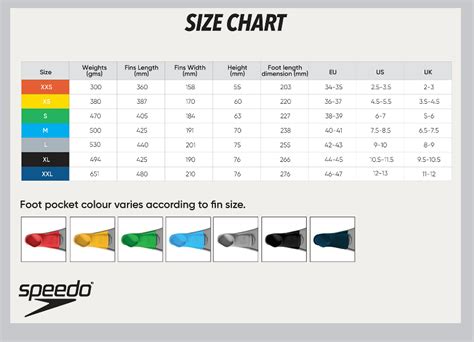 Speedo Flippers Size Chart