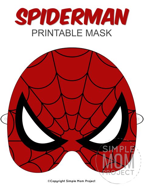 Spider Man Mask Template