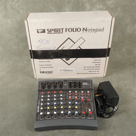 Spirit Soundcraft Folio Notepad Manual