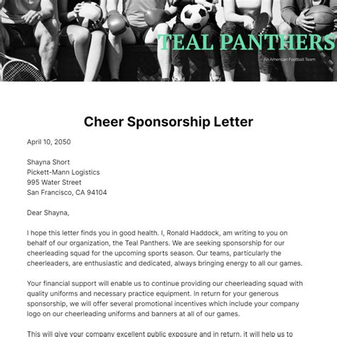 Sponsor Letter Cheerleader Epubpdf Free - 