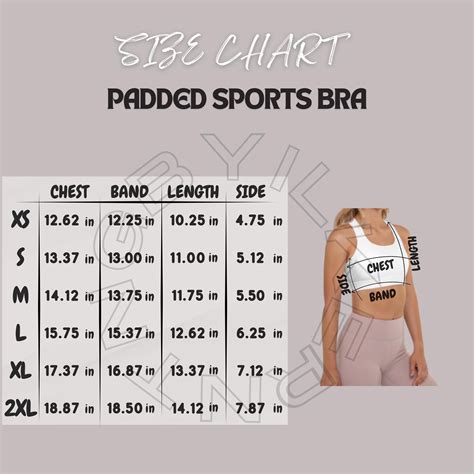 Sports Bra Sizes Chart