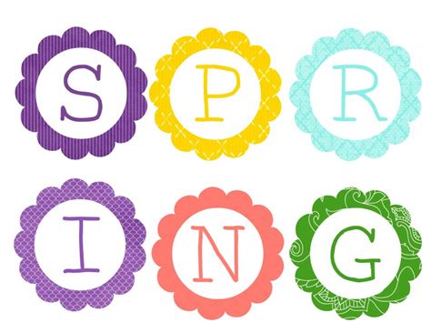 Spring Letters Printable
