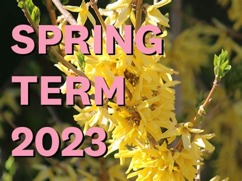Spring Term Catalog Posted To This Website