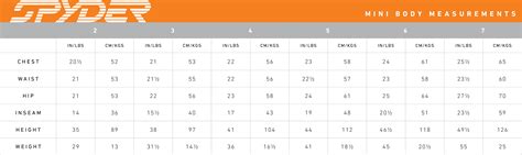 Spyder Ski Jacket Size Chart