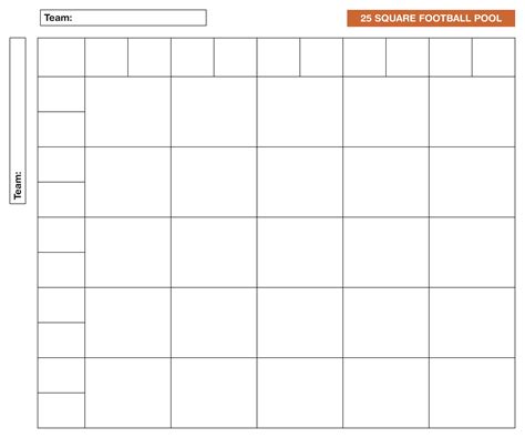 Square Football Pool Template
