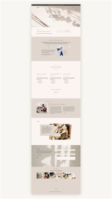 Squarespace 1 Page Template