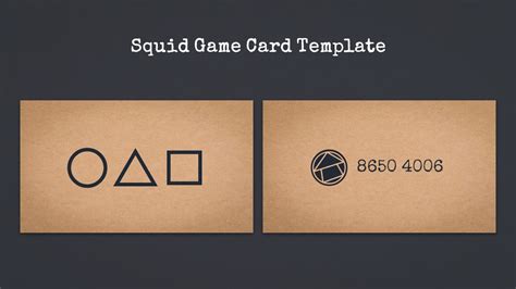 Squid Game Business Card Template