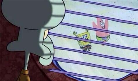 Squidward Looking Out Window Meme Template
