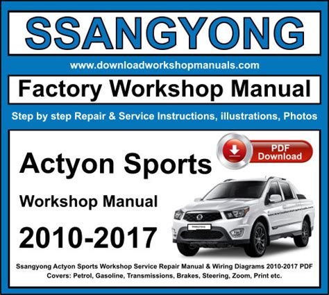 Ssangyong Actyon Pdf Service Repair Workshop Manual 2005