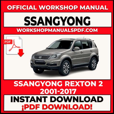 Ssangyong Rexton 2001 To 2006 Service Manual