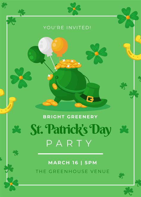 St Patrick's Day Invitation Template