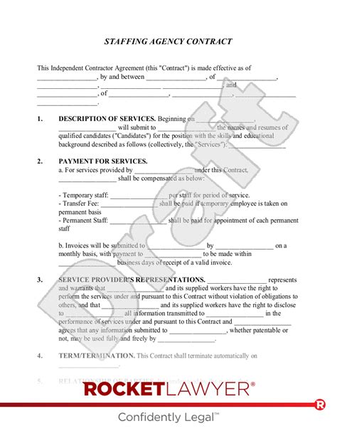 Staffing Agency Contract Template