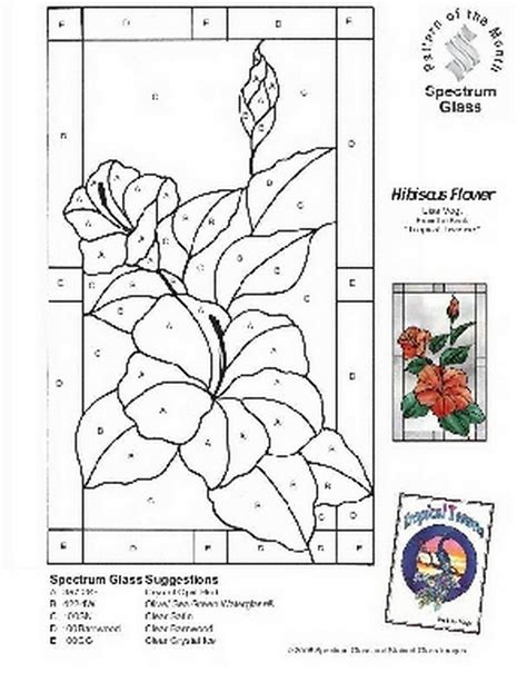 Stained Glass Flower Template