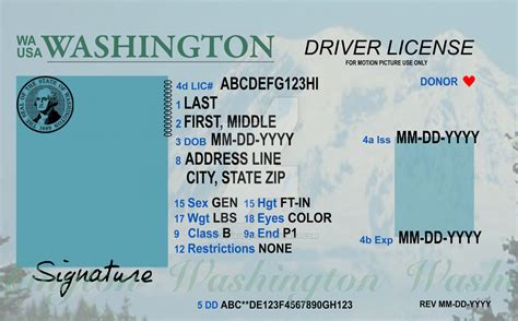 State Id Card Template