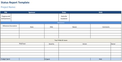 Status Report Template